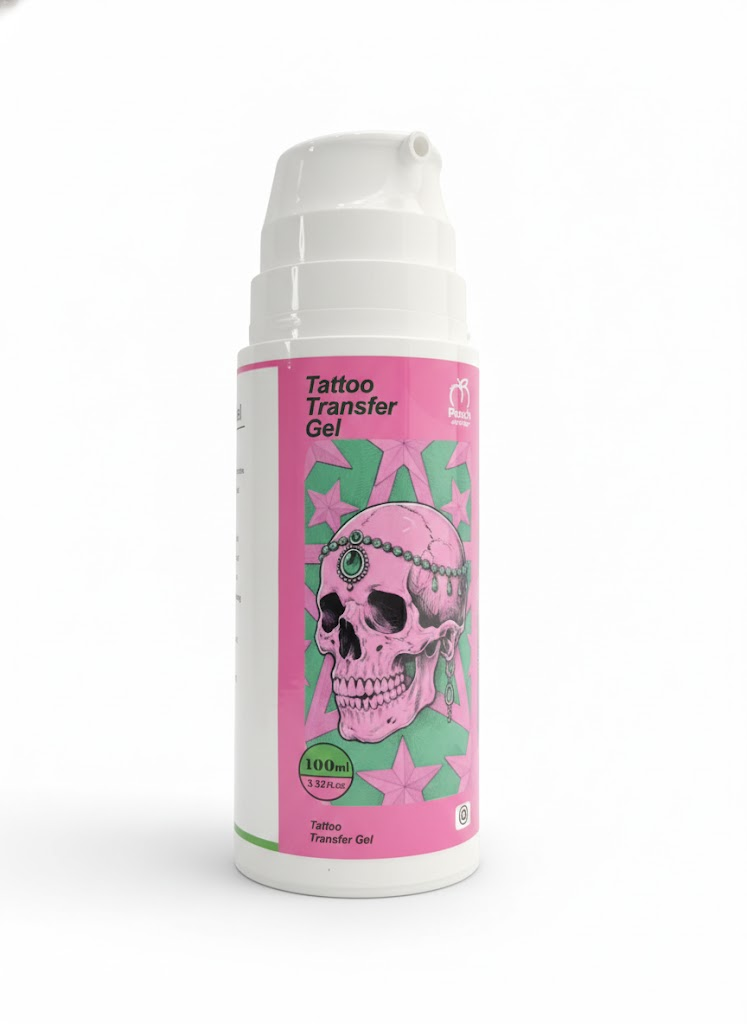 Peach Tattoo Transfer Gel 100ml | Professional Stencil Solution | Vegan & Long-Lasting