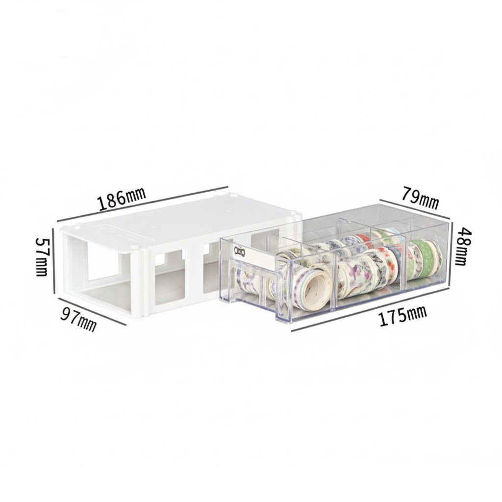 PEACH Multi-Purpose Tattoo Supply Organizer Box - 10 Pack Modular Storage