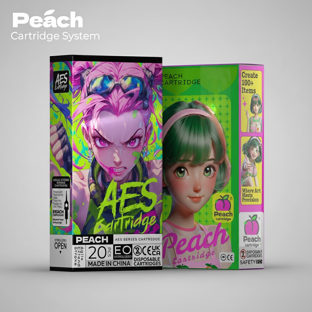 Peach AES PMU Cartridges: Precision Needles (0.20mm, 0.25mm, 0.30mm)