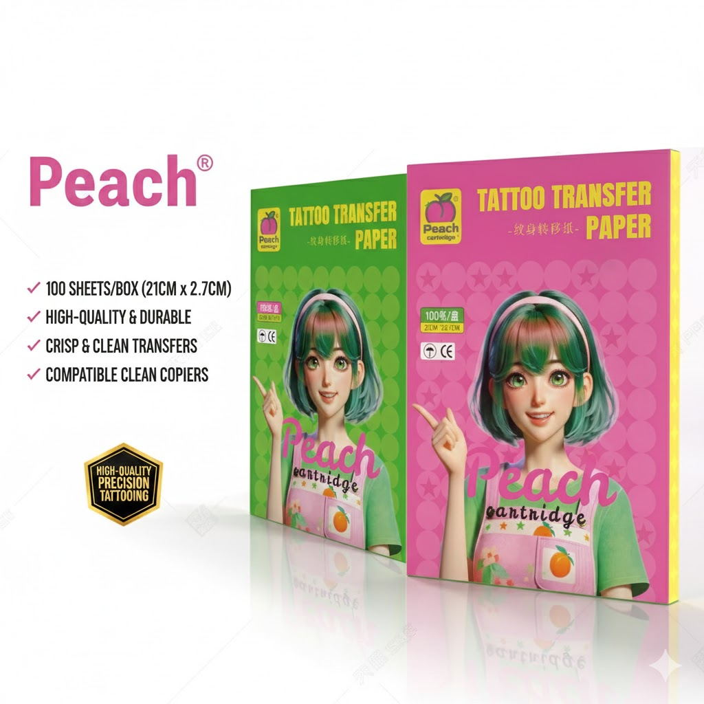 PEACH Professional A4 Thermal Tattoo Transfer Paper for Clear & Crisp Stencils