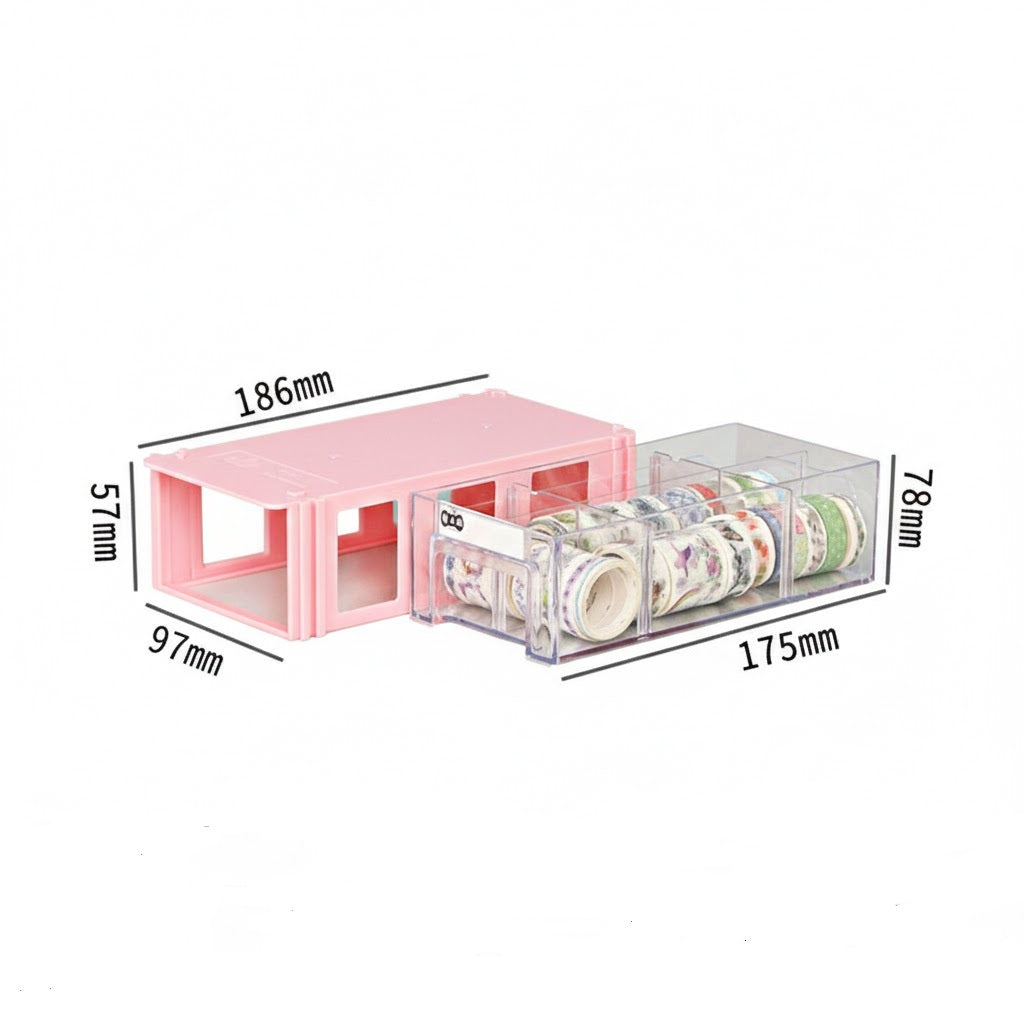 PEACH Multi-Purpose Tattoo Supply Organizer Box - 10 Pack Modular Storage