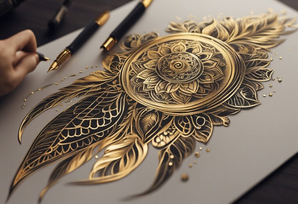 What makes gold ink tattoo a shimmering trend in modern body art?